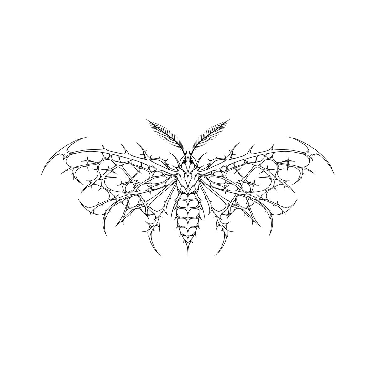 FL-12 moth sigil — flash design