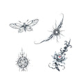 IN-02 custom tattoo — concept sketches