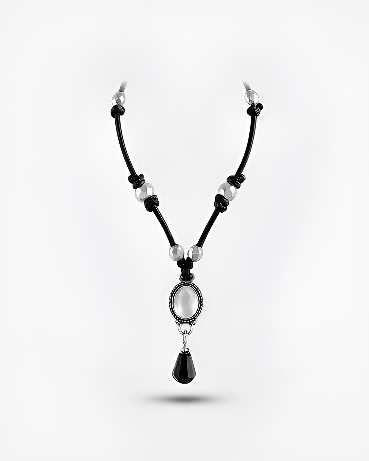 NK-03 clear crystal y-necklace
