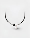 NK-07 onyx + baroque pearl choker
