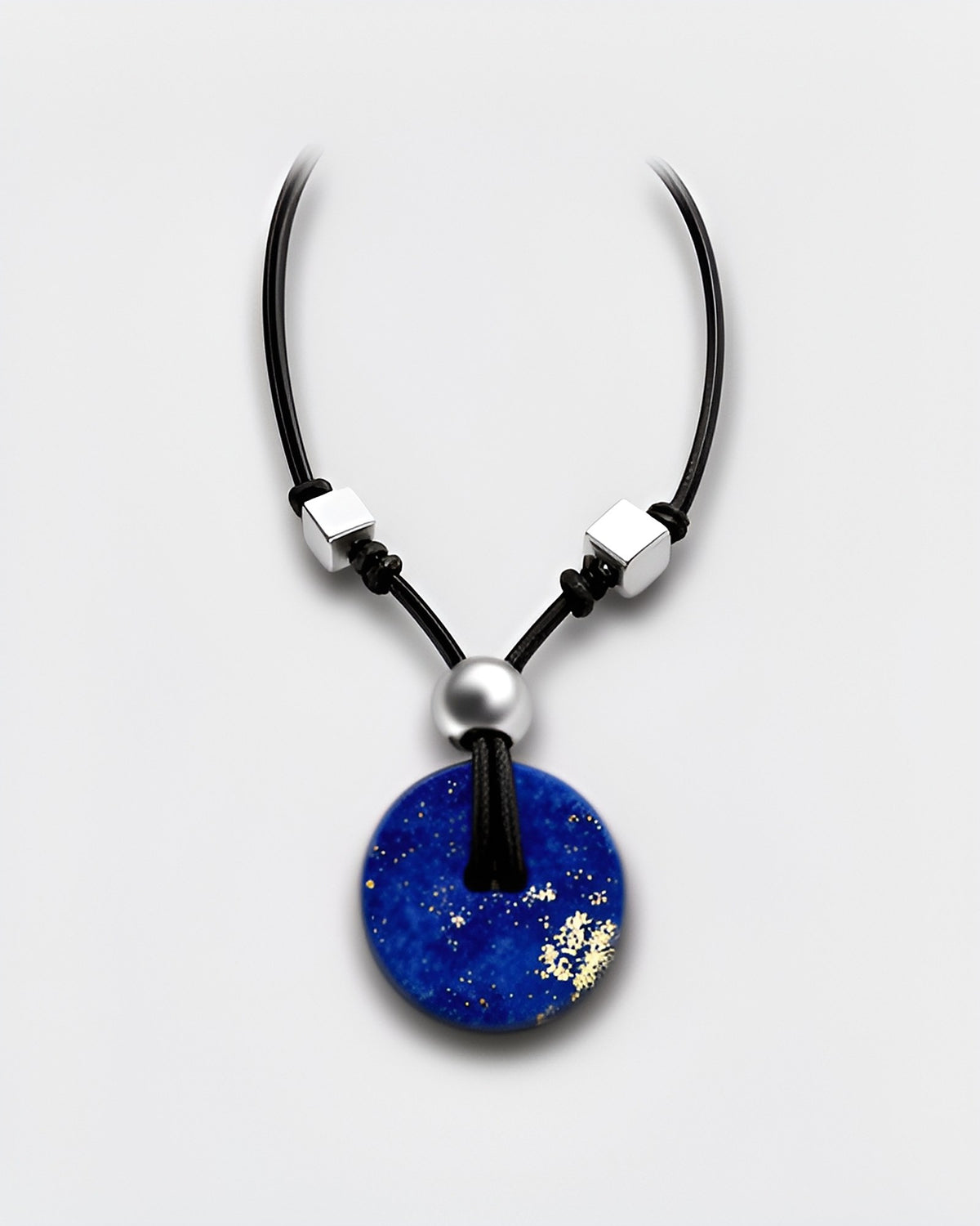 NK-09 lapis disc pendant
